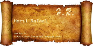 Hertl Rafael névjegykártya